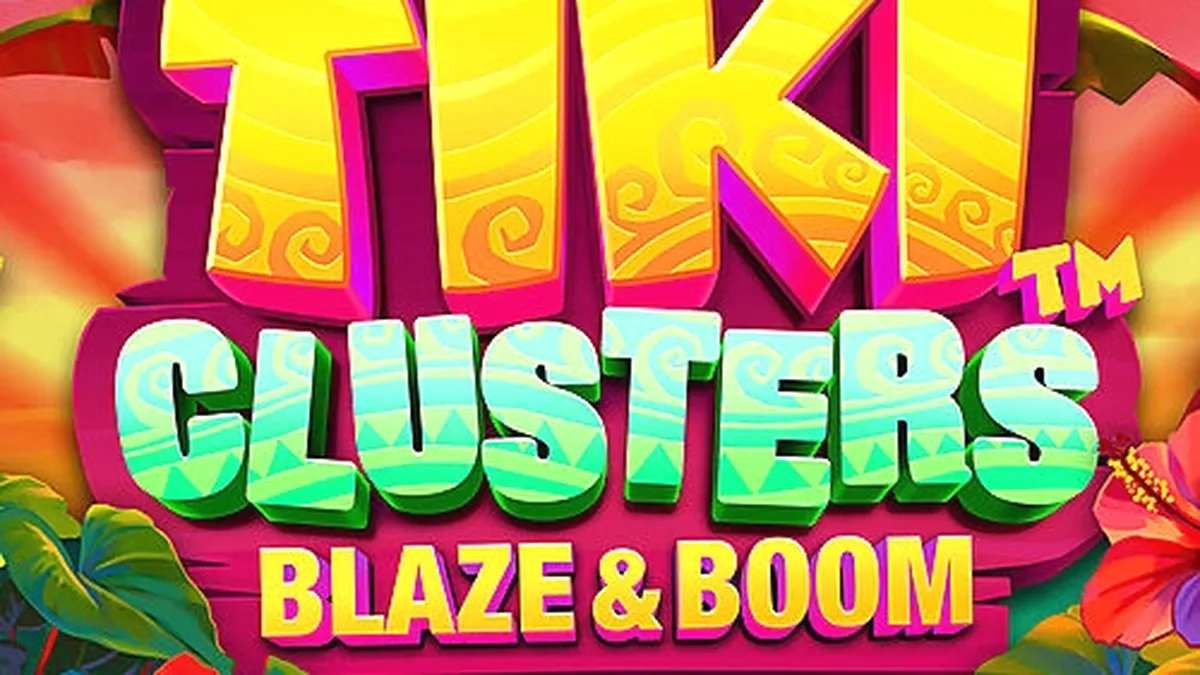 Interface vibrante e tropical do slot Tiki Clusters Blaze & Boom